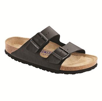 Dámské Arizona Birkenstock Soft Footbed Birko Flor Černé | CZ 68VRW